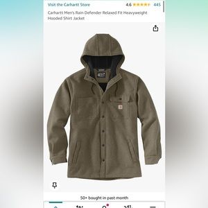Carhartt men’s rain defender jacket. Large but fits like an XL!!!